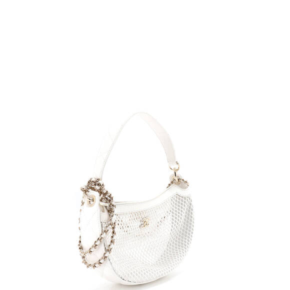 Chanel Half Moon Clutch with Chain Mesh with Quilted Lambskin - Picture 3 of 6